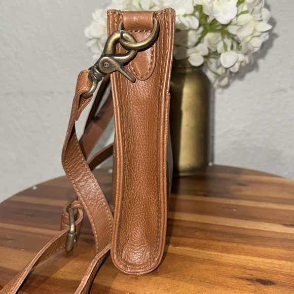 FRYE Charlene Embroidered Crossbody Bag in Cognac - Picture 7 of 12